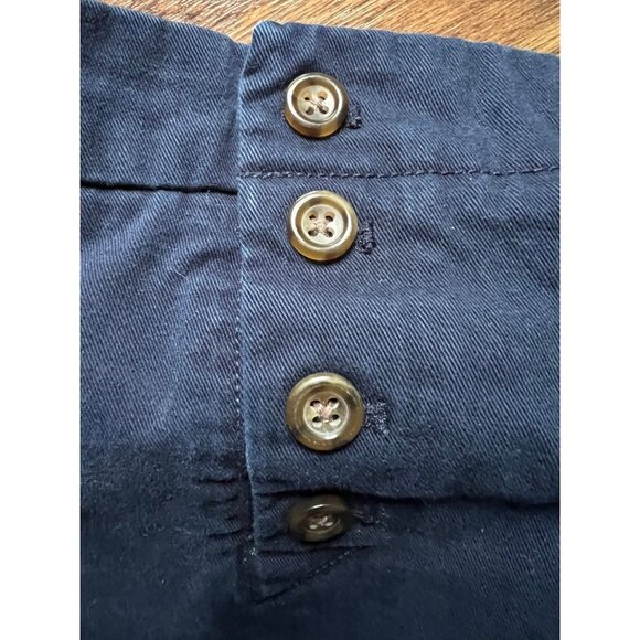 J. Crew 100% Cotton Navy Wide Leg Cropped Sailor Pant, Size 6 side zipper - Picture 4 of 12